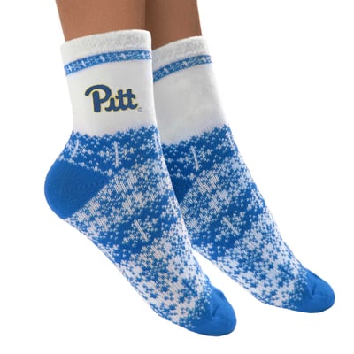 Pitt Panthers ZooZatz Women's Fuzzy Holiday Crew Socks