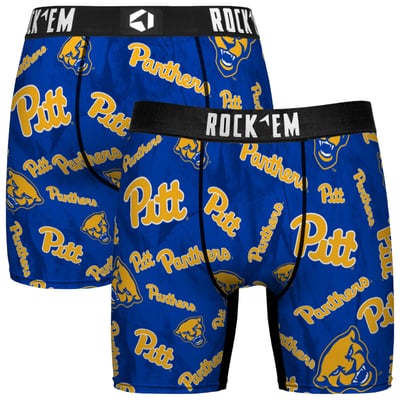  Pitt Panthers Rock Em Youth All Over Logo Boxer Briefs - Royal