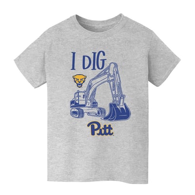 Pitt Panthers Vive La Fete Youth Excavator T-Shirt - Gray