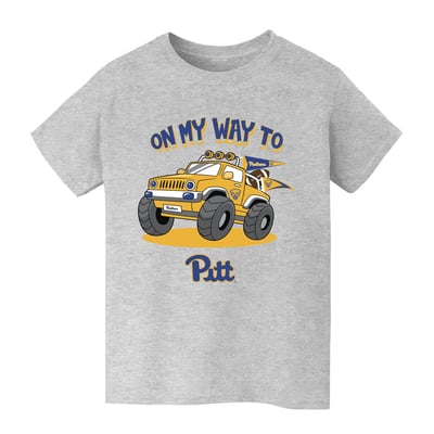 Pitt Panthers Vive La Fete Youth On My Way T-Shirt - Gray