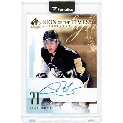 Evgeni Malkin Pittsburgh Penguins Autographed 2008-09 Upper Deck SP Authentic Sign Of The Times #ST-EM Card 