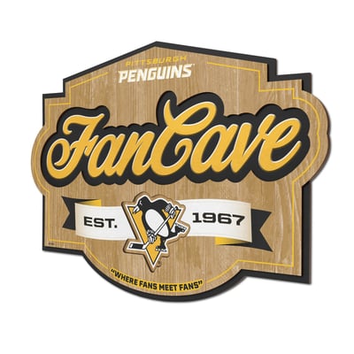 Pittsburgh Penguins Fanpoint 12.5" x 17" Fan Cave Sign