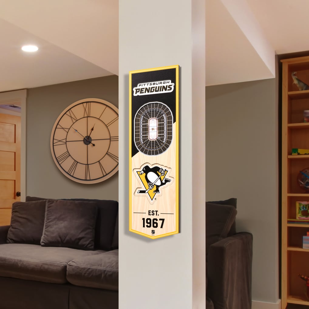 Pittsburgh Penguins Fanpoint 6'' x 19'' 3D StadiumView Banner