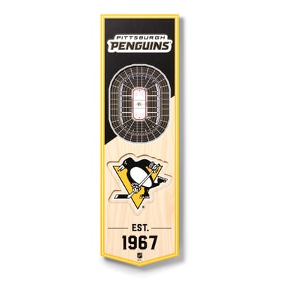 Pittsburgh Penguins Fanpoint 6'' x 19'' 3D StadiumView Banner