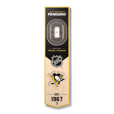 Pittsburgh Penguins Fanpoint 8'' x 32'' 3D StadiumView Banner