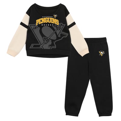  Pittsburgh Penguins Outerstuff Infant  Grace On Ice Sweatshirt and Pants Set - Black