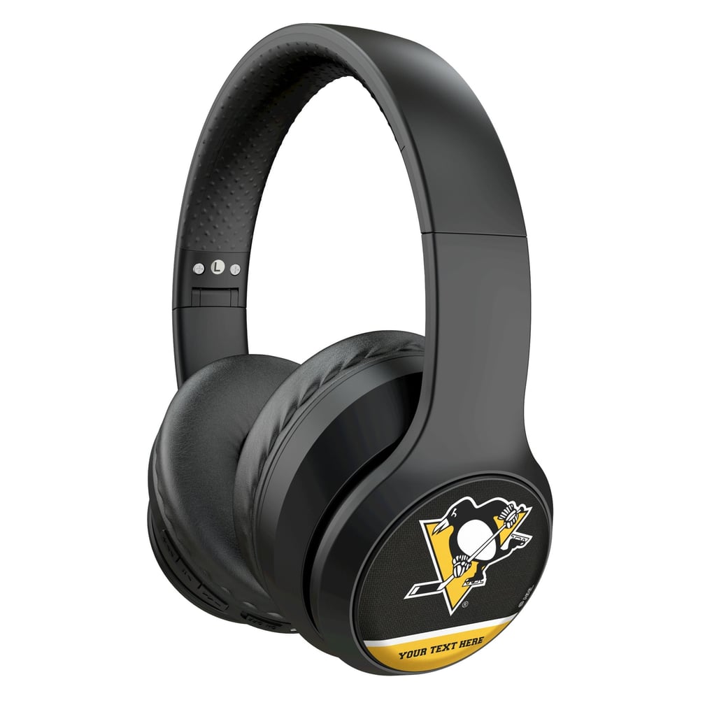 Pittsburgh Penguins Keyscaper Personalized Solid Wireless Bluetooth Headphones With Case