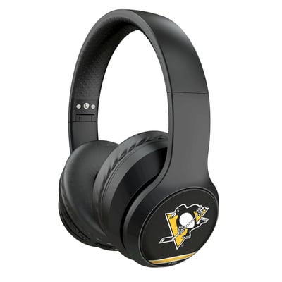 Pittsburgh Penguins Keyscaper Stripe Wireless Bluetooth Headphones With Case