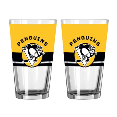 Pittsburgh Penguins Logo Brands Two-Piece 16oz. Horizon Pint Glass Set