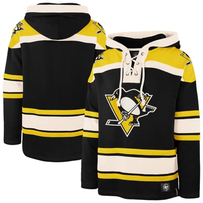 Pittsburgh Penguins '47 Big & Tall Superior Lacer Hoodie - Black