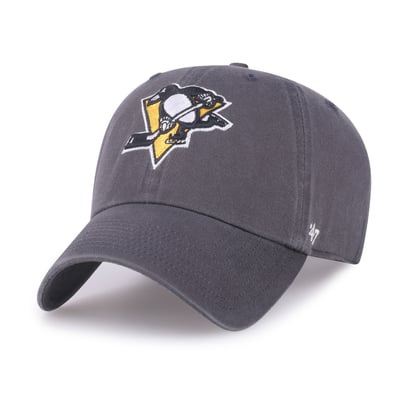 Pittsburgh Penguins '47 Logo Clean Up Adjustable Hat - Charcoal
