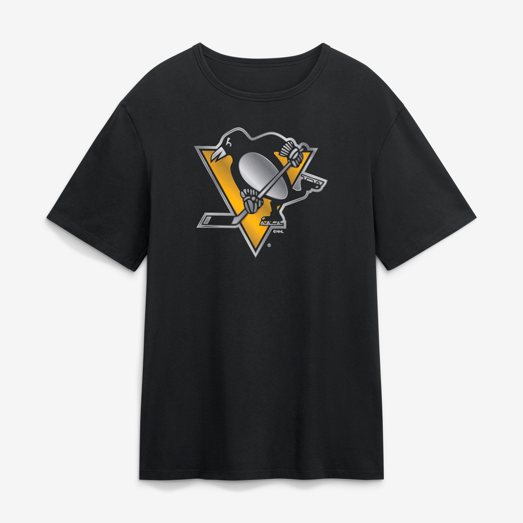 Men's Pittsburgh Penguins Black Big & Tall Forged Mascot Personalized ...