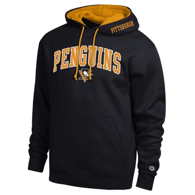 Pittsburgh Penguins Champion Contrast Hoodie - Black
