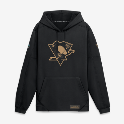  Pittsburgh Penguins Fanatics Authentic Pro Military Appreciation Rink Fleece Hoodie - Black