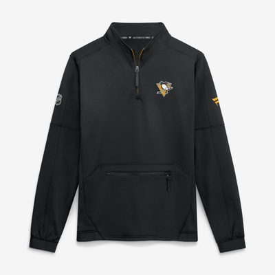 Pittsburgh Penguins Fanatics Authentic Pro Rink Fleece Quarter-Zip Pullover - Black