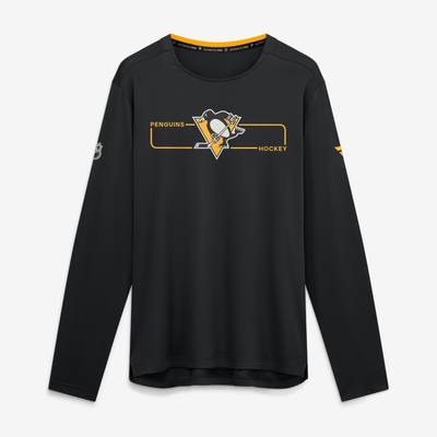 Pittsburgh Penguins Fanatics Authentic Pro Rink Tech Long Sleeve T-Shirt - Black