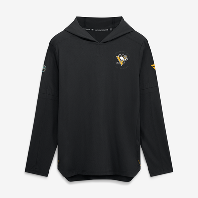 Pittsburgh Penguins Fanatics Authentic Pro Train Lightweight Hoodie - Black
