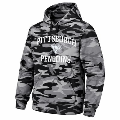  Pittsburgh Penguins Fanatics Big & Tall Camo Fleece Hoodie - Black