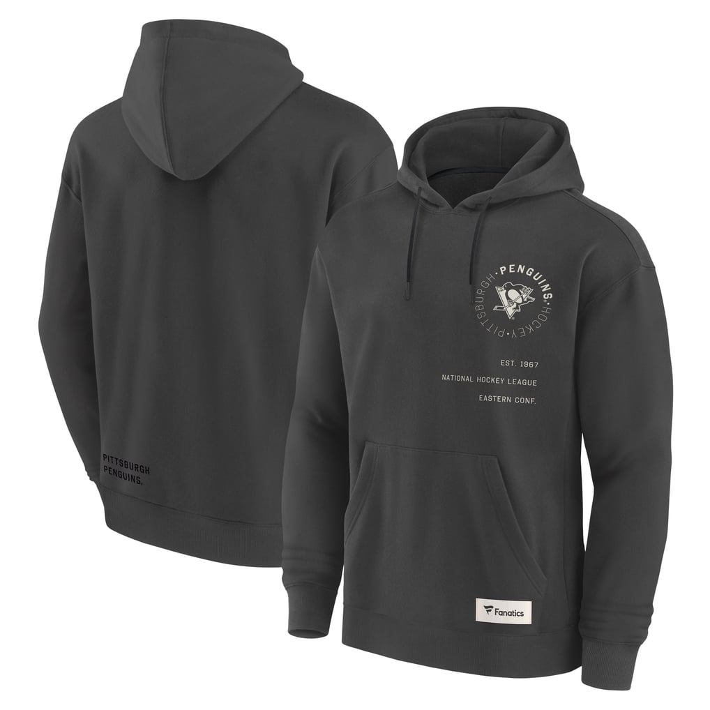 Pittsburgh Penguins Fanatics Future Ground Info Pullover Hoodie - Charcoal