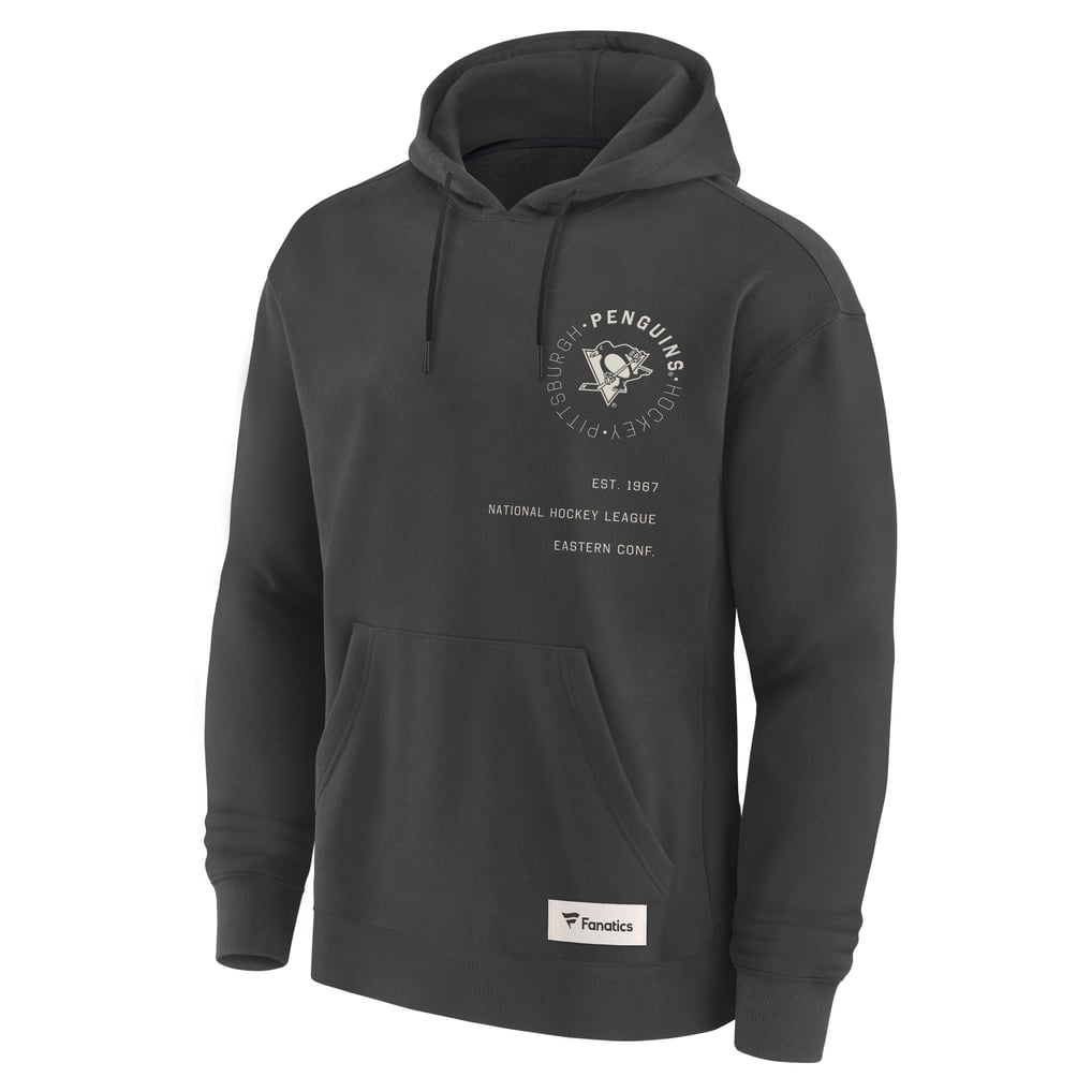 Pittsburgh Penguins Fanatics Future Ground Info Pullover Hoodie - Charcoal