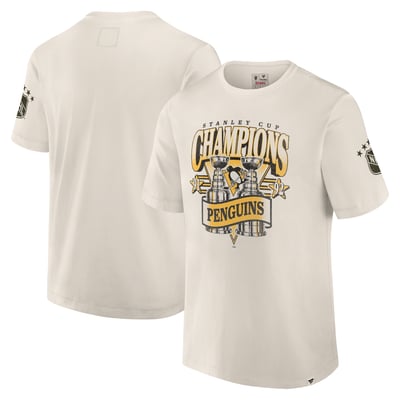  Pittsburgh Penguins Fanatics Decades Collection Timeless T-Shirt - Cream