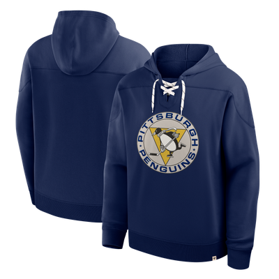  Pittsburgh Penguins Fanatics Fleece French Terry Pullover Hoodie - Navy