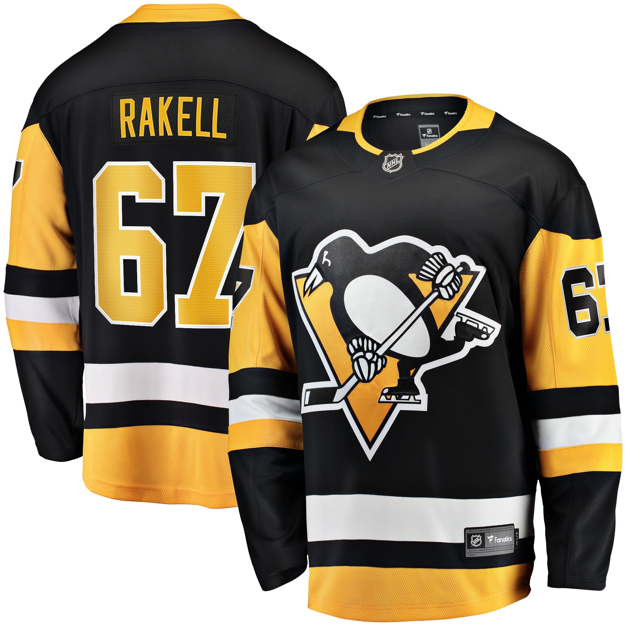 Men's Pittsburgh Penguins Rickard Rakell Fanatics Black Home