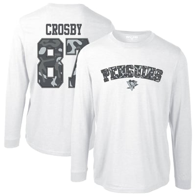 Sidney Crosby Pittsburgh Penguins Levelwear Oscar Long Sleeve T-Shirt - White