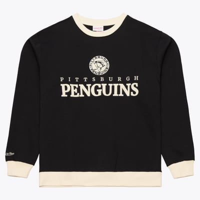  Pittsburgh Penguins Mitchell & Ness Cookies & Cream Crewneck Sweatshirt - Black