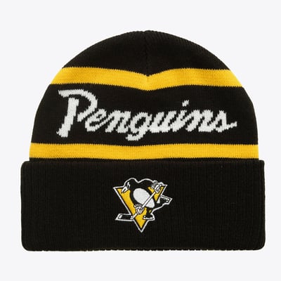 Pittsburgh Penguins Mitchell & Ness Head Coach Cuffed Knit Hat - Black