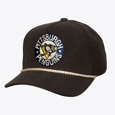  Pittsburgh Penguins Mitchell & Ness Heritage Hues Pro Crown Snapback Hat - Charcoal