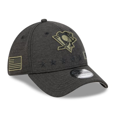 Pittsburgh Penguins New Era Stealth Mode Flex 39Thirty Stretch Hat - Black