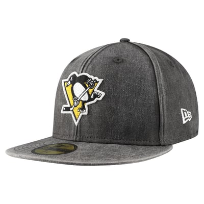 Pittsburgh Penguins New Era Washed 59FIFTY Fitted Hat - Black
