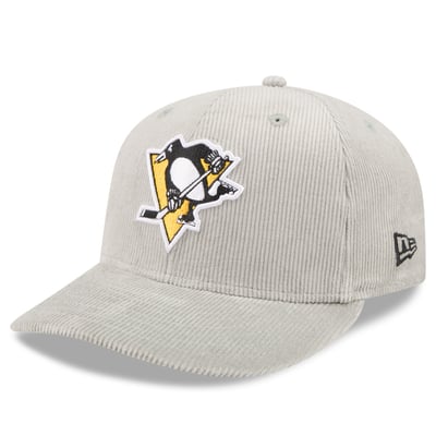 Pittsburgh Penguins New Era Corduroy 59FIFTY Fitted Hat - Gray