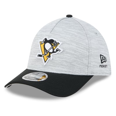 Pittsburgh Penguins New Era Digi Tech 39THIRTY A-Frame Stretch Hat - Gray/Black