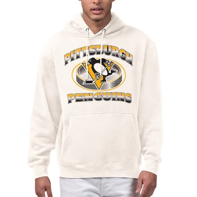  Pittsburgh Penguins Starter Face Off Fleece Hoodie - Cream
