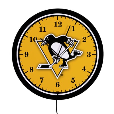 Pittsburgh Penguins 18" Lighted Round LED Wall Clock