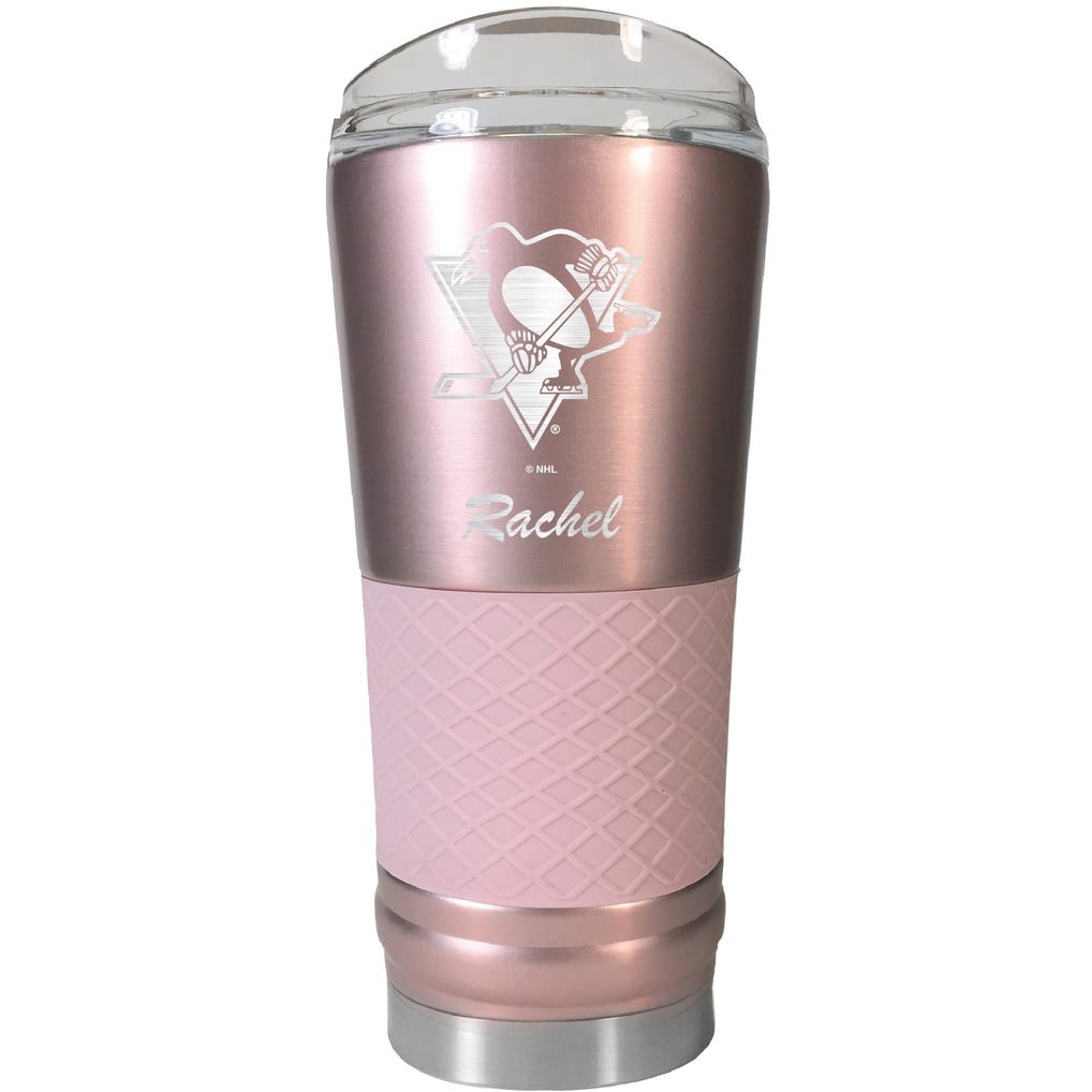 Pittsburgh Penguins 24oz. Personalized Rose Gold Draft Tumbler