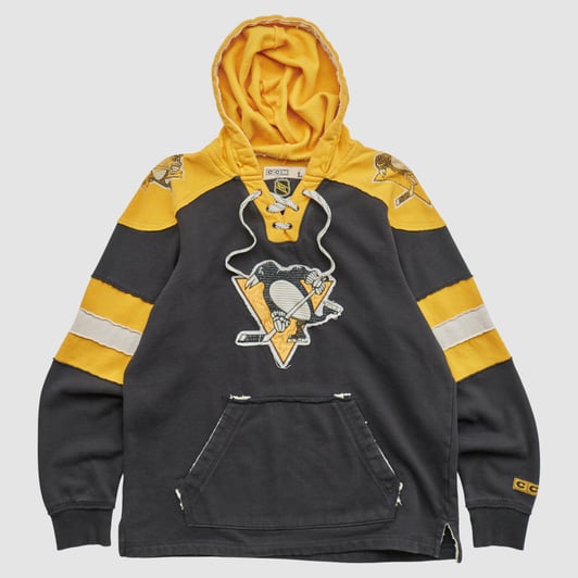 Pittsburgh Penguins CCM 2010s Hooded Pullover Sweatshirt - Black - M by Fanatics Real Vintage