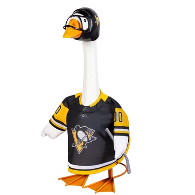 Pittsburgh Penguins Gameday Porch Goose Statue & Team Uniform Set