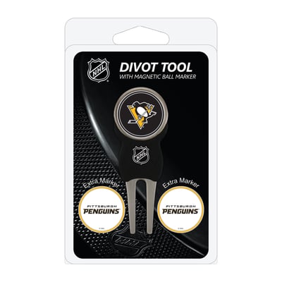 Pittsburgh Penguins Golf Divot Tool Pack with 3 Magnetic Markers