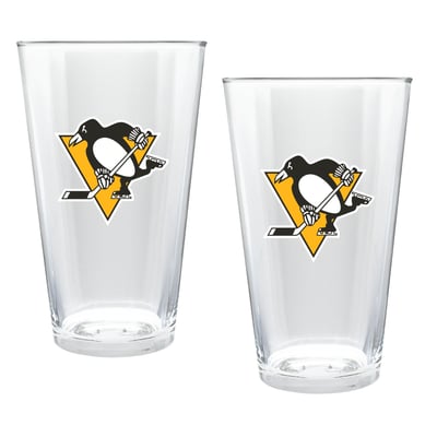 Pittsburgh Penguins Two-Piece 16oz. Double Play Pint Glass Set
