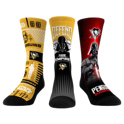  Pittsburgh Penguins Rock Em Unisex Star Wars Three-Pack Crew Socks Set - Yellow