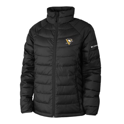  Pittsburgh Penguins Columbia Women's Omni-Heat Powder Lite II Raglan Full-Zip Jacket - Black