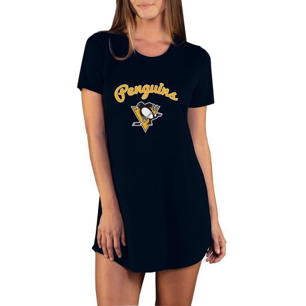 pittsburgh penguins jersey dress Concepts Sport Women's Marathon Nightshirt, Small, Black this jersey possesses a
