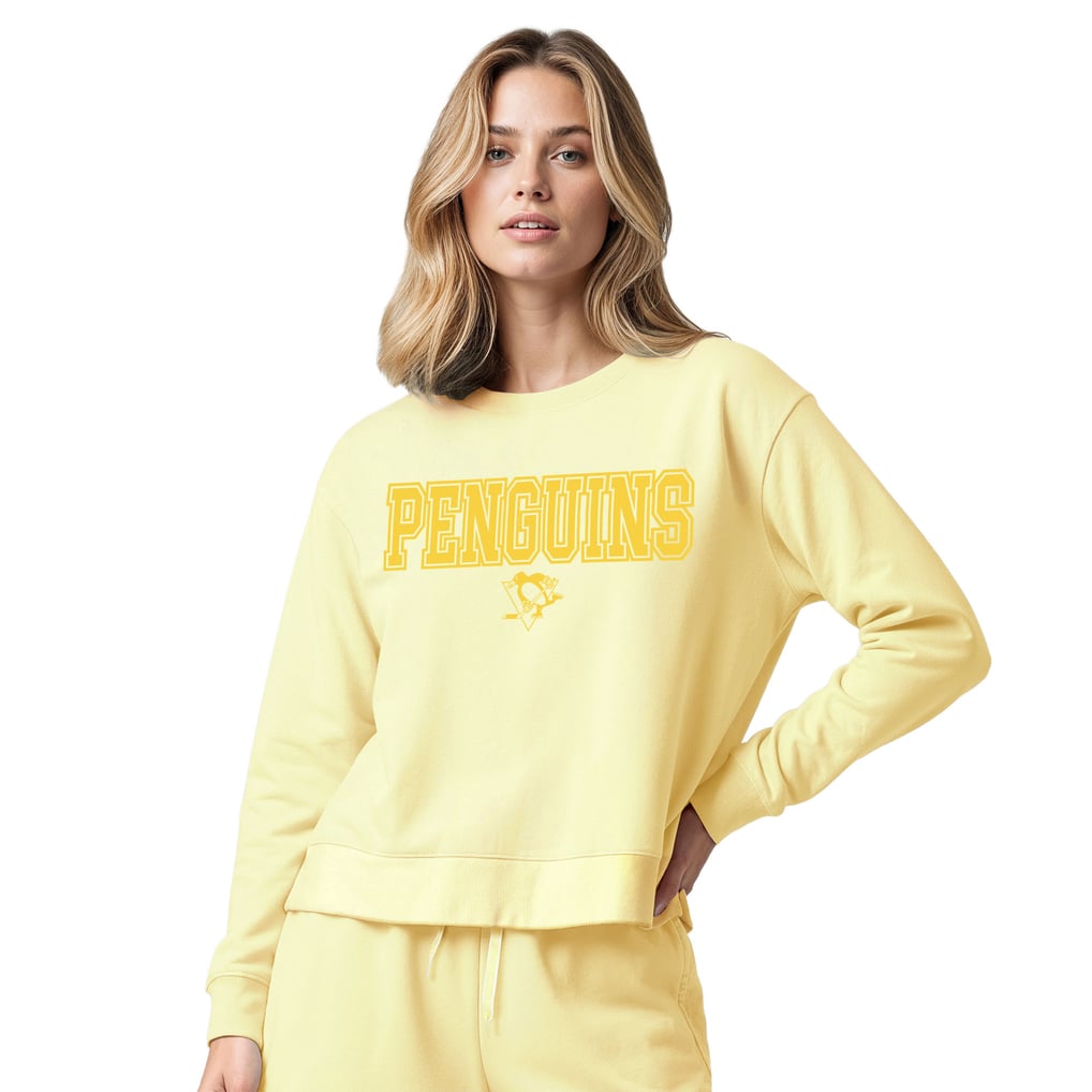 Pittsburgh Penguins Concepts Sport Women's Tonal Pullover Tri-Blend Sweatshirt - Yellow