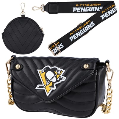  Pittsburgh Penguins FABGATING by Cuce Women's Vegan Leather Strap Bag - 
