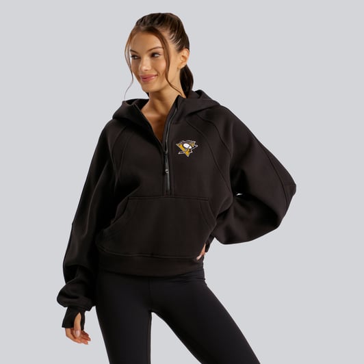 Pittsburgh Penguins lululemon Women's Scuba Oversized Half-Zip Hoodie - Black