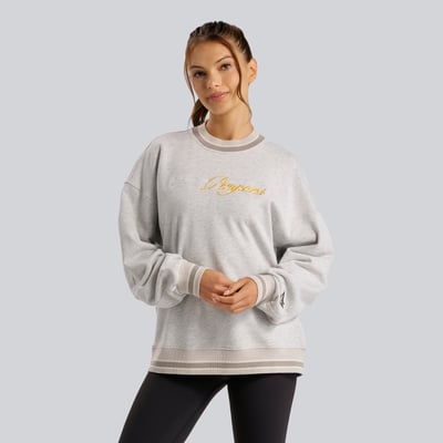 Pittsburgh Penguins lululemon Women's Perfectly Oversized Hip-Length Ringer Sweatshirt - Heathered Core Ultra Light Grey