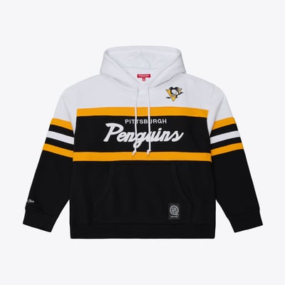  Pittsburgh Penguins Mitchell & Ness Women's Head Coach Hoodie - White/Black